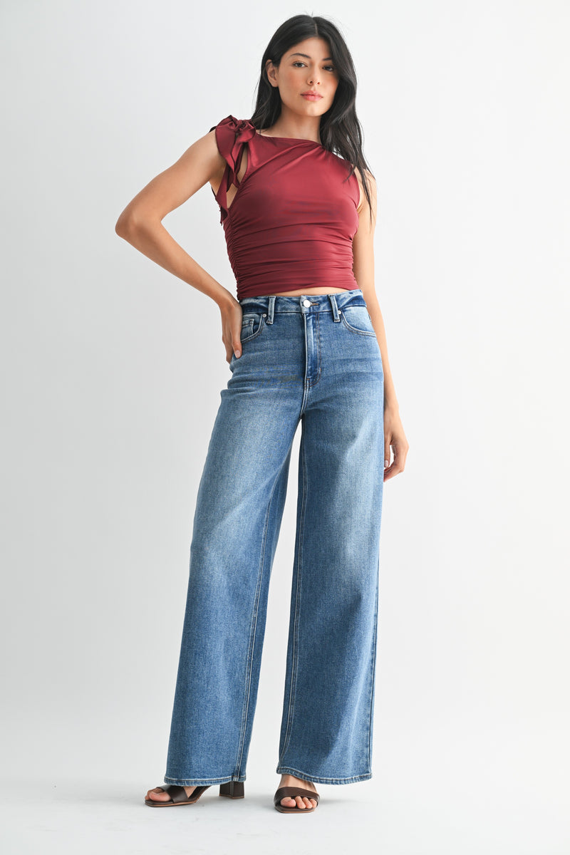 High Rise Palazzo Wide Leg