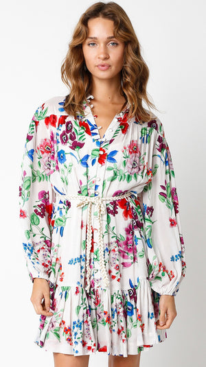 Angelic Button Down Floral Dress