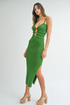 The City Body Con Knit Dress in Green