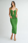 The City Body Con Knit Dress in Green