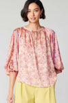 Spell on You Floral Satin Blouse