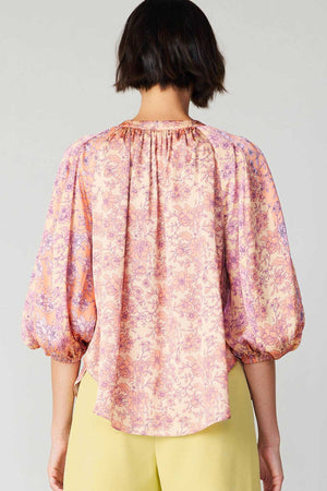 Spell on You Floral Satin Blouse