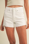 Vintage High Rise Short in White