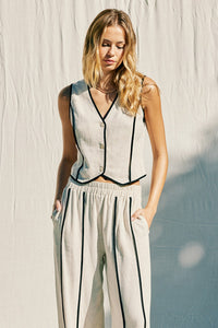 Hit the Road Linen Binding Vest