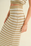 Tyler Crop Striped Sweater and Skirt Set