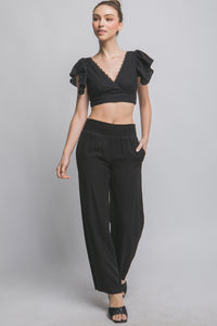Walk in the Park Wide Leg Pants in Black