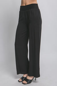 Walk in the Park Wide Leg Pants in Black
