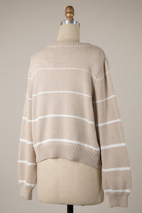 Cropped Sweater Striped More Colors
