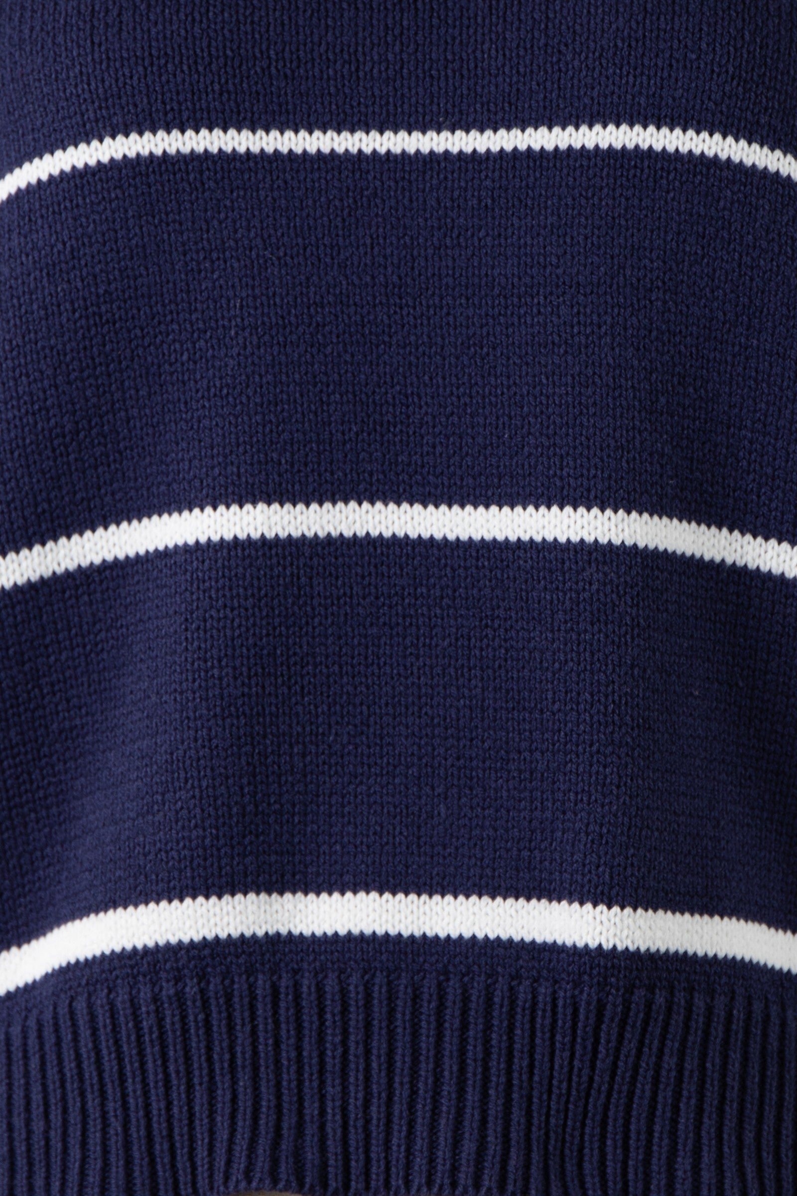 Cropped Sweater Striped in Navy