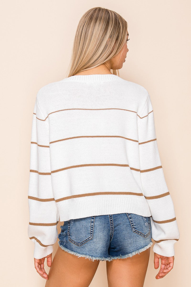 Cropped Sweater Striped