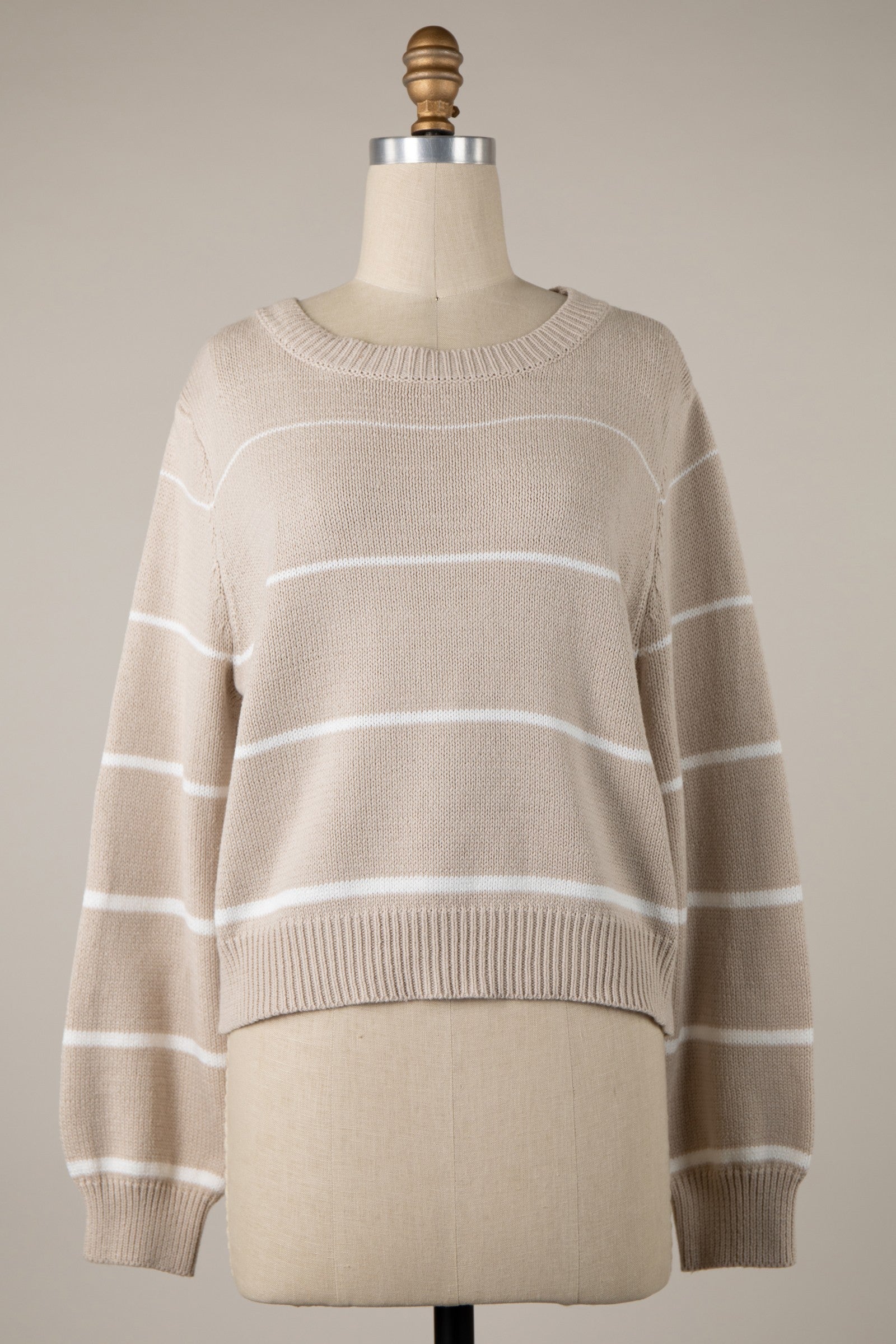Cropped Sweater Striped More Colors