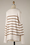 Neutral Choco Stripe Sweater