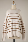 Neutral Choco Stripe Sweater