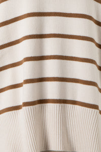 Neutral Choco Stripe Sweater