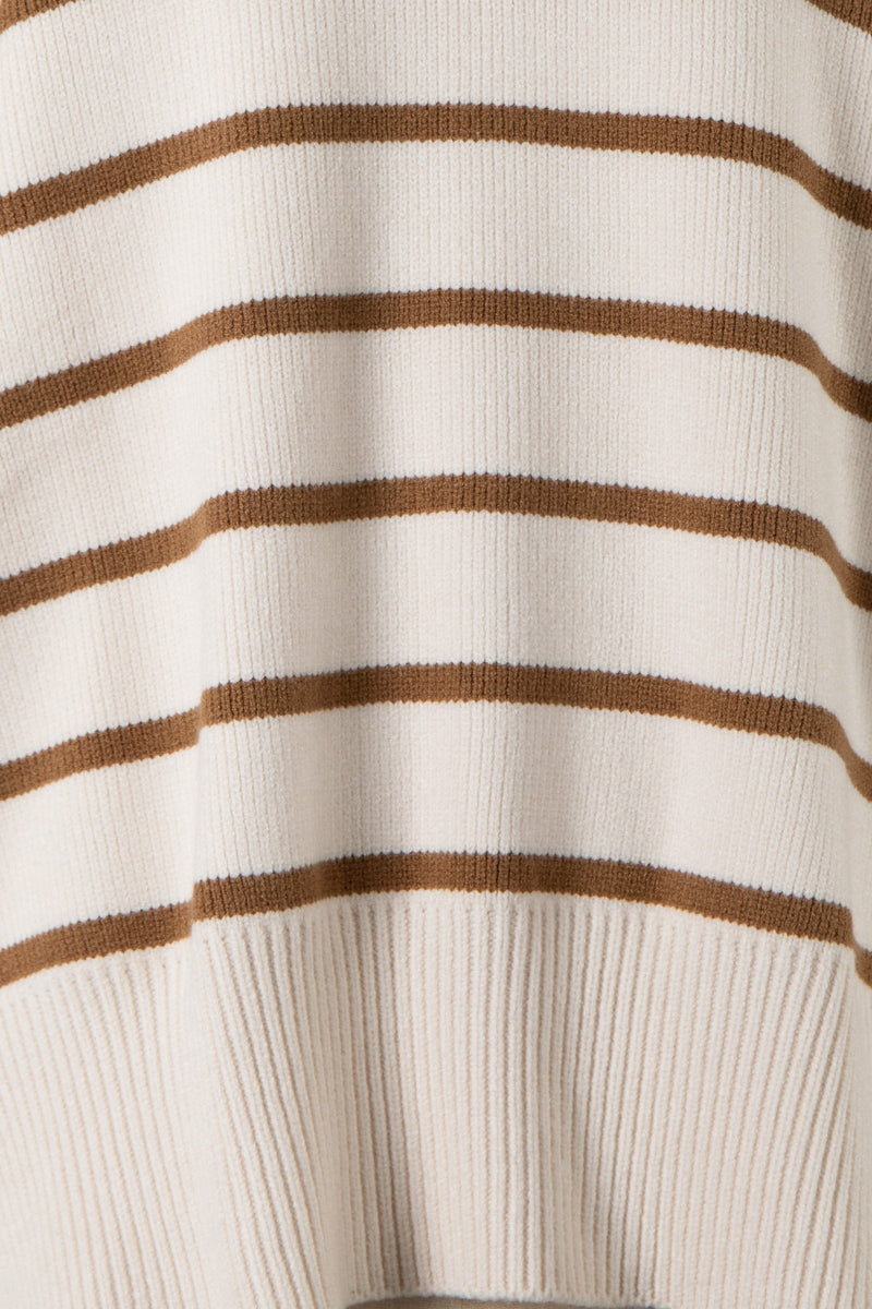 Neutral Choco Stripe Sweater
