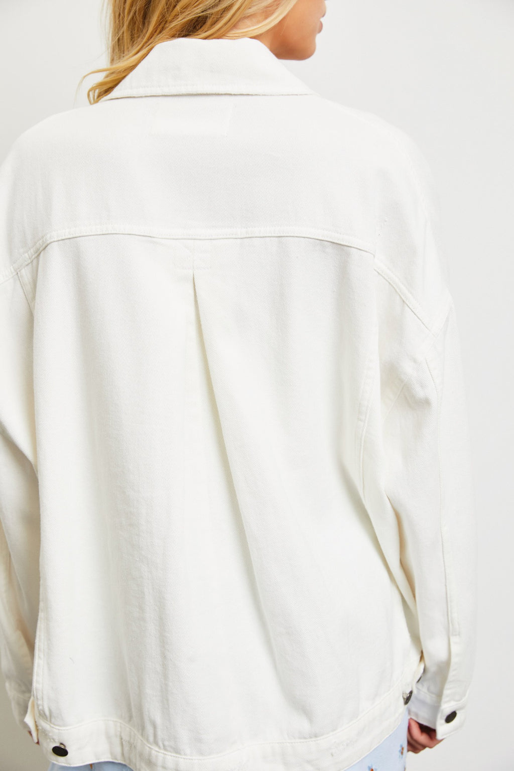 Cleo Oversize White Denim Jacket