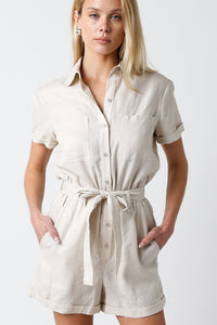 Jules Linen Romper FINAL SALE