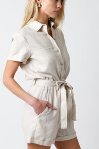 Jules Linen Romper FINAL SALE