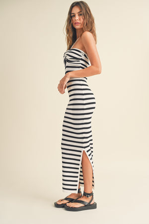 Newport Coast Striped Halter Dress