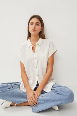 Clear Day button Down Top
