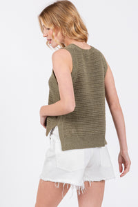 True Delight V Neck Sweater Tank MORE COLORS