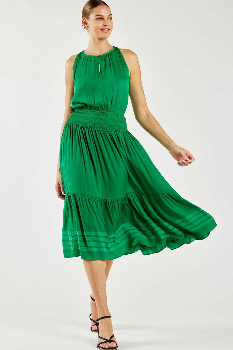 Halter Keyhold Dress in GREEN