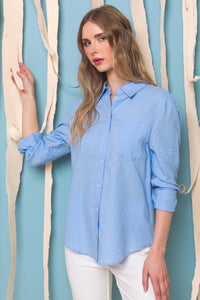 The Beachside Linen Button Down Top MORE COLORS