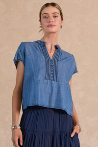 Ava Boxy Denim Top