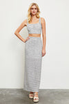 The Right Stripes Two Piece Set in White