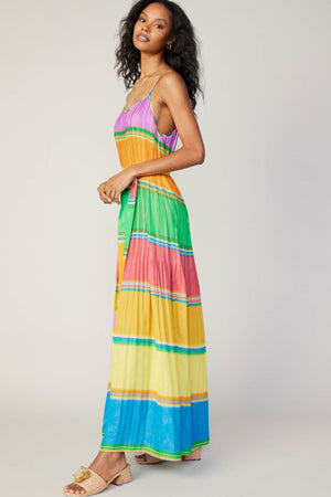 Rainbow Crossing Maxi Dress