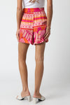 Orange Delight Pull on Tropical Print Short FINAL SALE