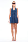 Slim Denim Halter Dress