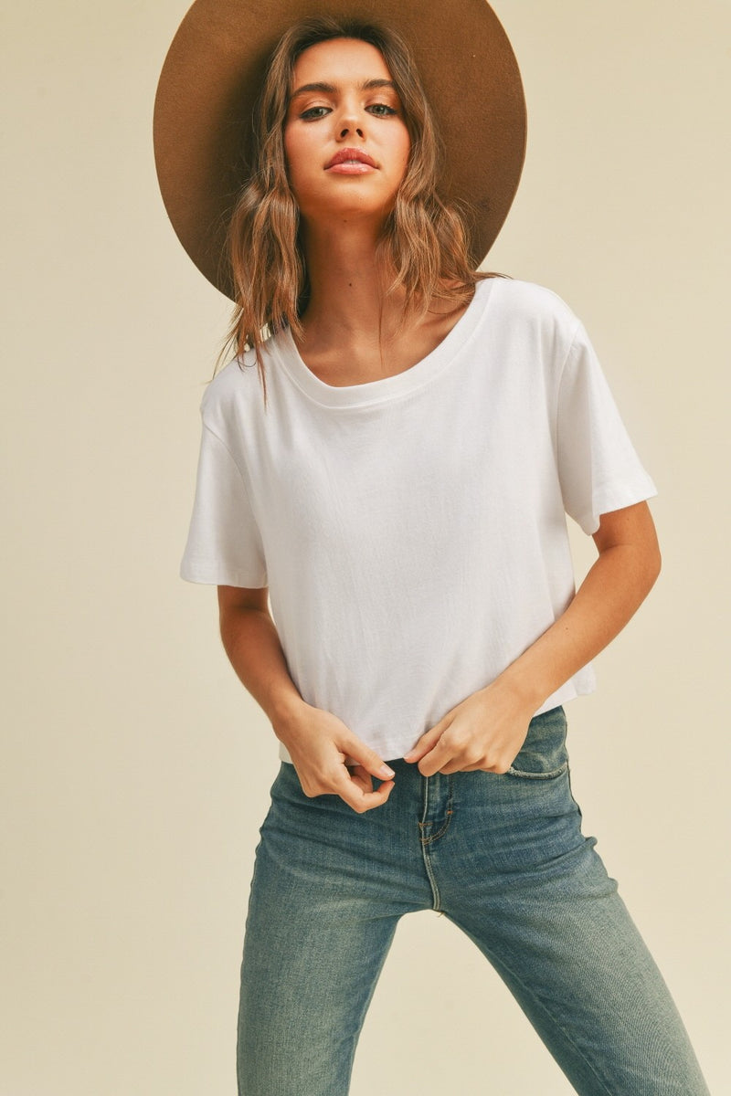 Cropped Basic T Shirt MORE COLORS