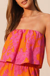 Week at the Resort Strapless Ruffle Top Maxi Dress