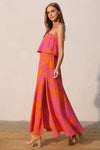 Week at the Resort Strapless Ruffle Top Maxi Dress