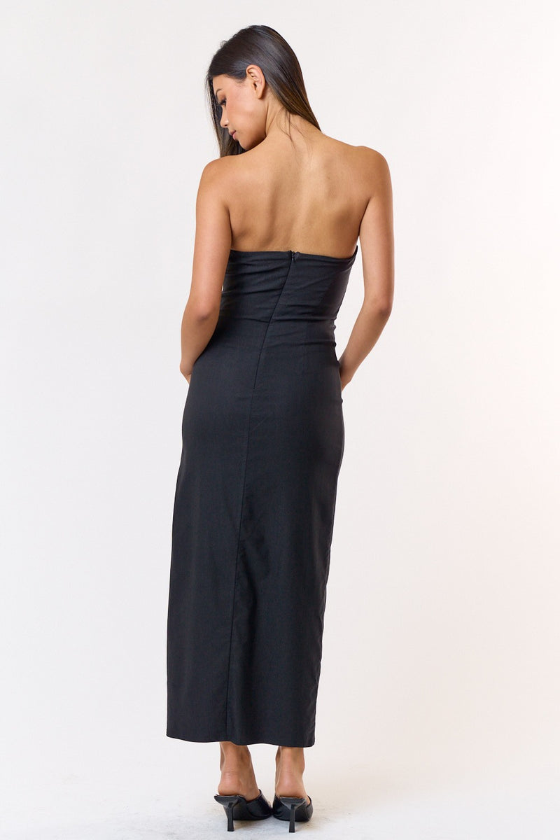 Nightlife Wire front Tube Maxi Dress