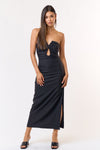 Nightlife Wire front Tube Maxi Dress