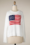 American Flag Crew Neck Sweater