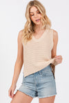 True Delight V Neck Sweater Tank MORE COLORS