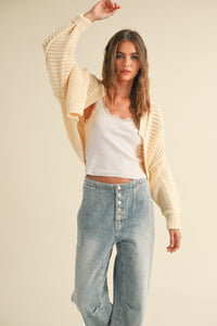 Amanda Shrug Style Cardigan in Cream FINAL SALE