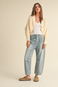 Amanda Shrug Style Cardigan in Cream FINAL SALE