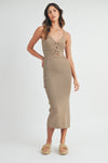 The Way she Moves Bodycon Knot Front Dress FINAL SALE