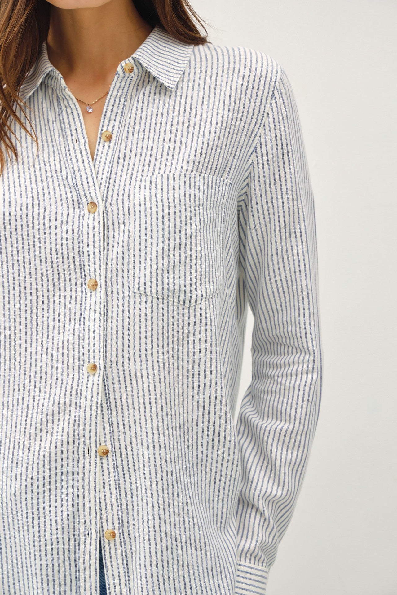 Pinstripe Button Up Top