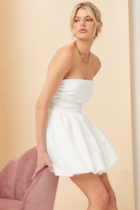 Limelight Strapless bubble skirt mini dress