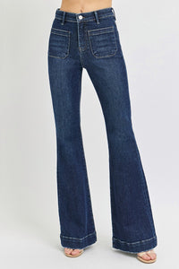 Becca High Rise Flare Patch Jeans