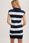 She's the One Striped Body Con Dress in Black