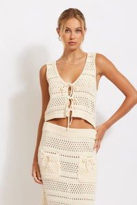 Anna Crochet Vest Top