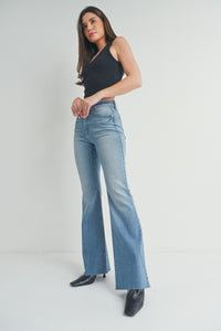 Sydney Mid Rise Straight Bootcut Jean