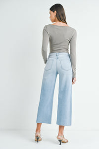 Liza Scissor Cut Wide Leg Jean