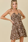 Get Wild Animal Print Halter Mini Dress